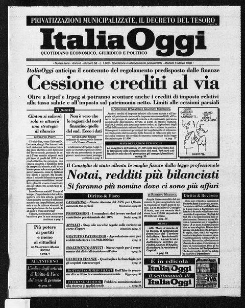 Italia oggi : quotidiano di economia finanza e politica